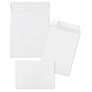 250 x Zásilkové obálky B4, 250x353mm, samolepicí s krycím proužkem, bílé