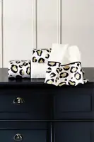 Dárková sada ručníků a osušky CHEETAH, 3 ks Bílá Sada (malý ručník 30x50cm, ručník 50x100cm, osuška 75x150cm)