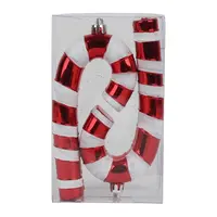 Vánoční ozdoba cukrová tyčinka 4ks 13.5cm 48531