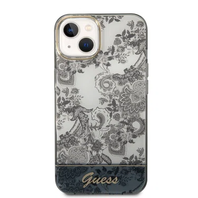Zadní kryt Guess PC/TPU Toile De Jouy Case pro Apple iPhone 14, šedá