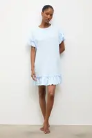 Bavlněná noční košile Answear.LAB dámská, modrá barva