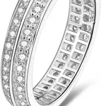 Beneto Stříbrný prsten s krystaly AGG203 54 mm