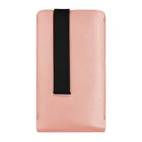 Univerzální pouzdro FIXED Lucca se zavíracím popruhem pro telefony do 6,6", broskvová