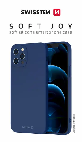 Zadní kryt Swissten Soft Joy pro Apple iPhone 16e / 17e, modrá