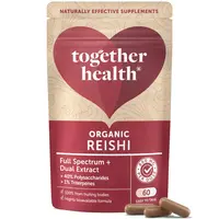 Together Health Reishi 800 mg - organický extrakt z celej plodnice, 60 kapsúl
