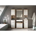 MID.YOU KOUPELNA Sonoma dub, vysoce lesklá bílá