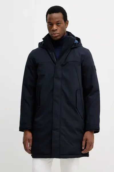 Bunda Tommy Hilfiger tmavomodrá barva, zimní, MW0MW41362