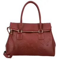 Dámská kožená kabelka do ruky tmavě červená - Delami Vera Pelle Arjana