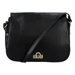 Luxusní dámská kožená kabelka černá - Hexagona Francesca