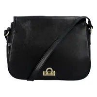 Luxusní dámská kožená kabelka černá - Hexagona Francesca