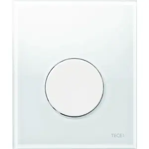 Sklenené ovládacie tlačidlo pre pisoár TECE Loop biela 9.242.650