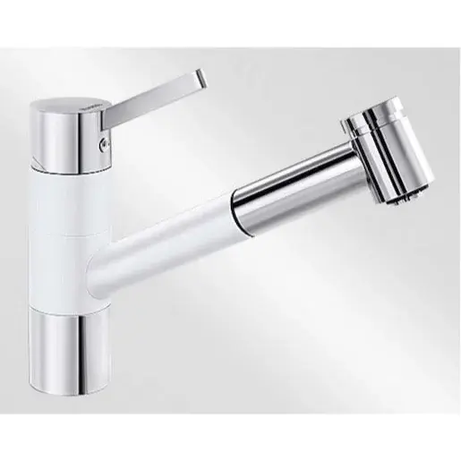 Blanco Tivo - S drezová batéria s vyťahovacou sprškou biela/chróm 517613