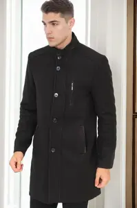 PLT9386 DEWBERRY MEN'S COAT-DIAGONAL BLACK