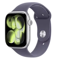 APPLE Watch 11 GPS + Cellular 46mm Strieborný hliník s hmlovo fialovým športovým remienkom - M/L
