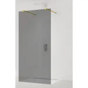 Sprchová zástena Walk-in 100 cm SAT vo farbe profilu zlatá SATBWI100KSZAVZ