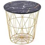 Konferenčný stolík Harissa G čierna mramor/zlatá 42