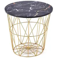 Konferenčný stolík Harissa G čierna mramor/zlatá 42