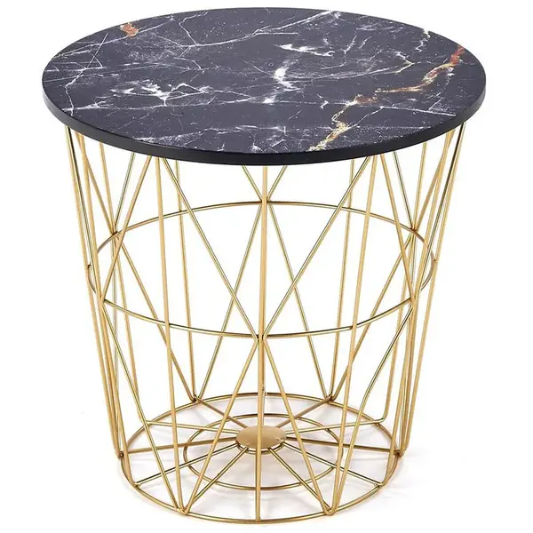 Konferenčný stolík Harissa G čierna mramor/zlatá 42
