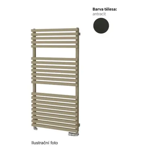 Isan Club Edge radiátor kombinovaný 118,2x60 cm antracit DCLE11820600A
