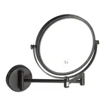 Bemeta Dark kozmetické zrkadielko 23x28 cm čierna, coffee-gold 112201510