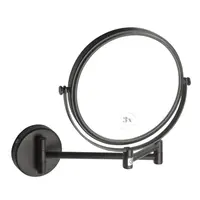 Bemeta Dark kozmetické zrkadielko 23x28 cm čierna, coffee-gold 112201510