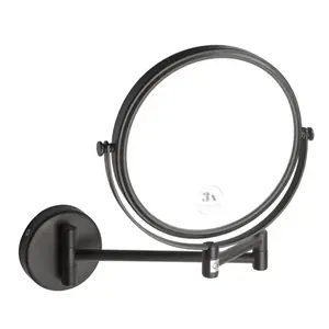 Bemeta Dark kozmetické zrkadielko 23x28 cm čierna, coffee-gold 112201510