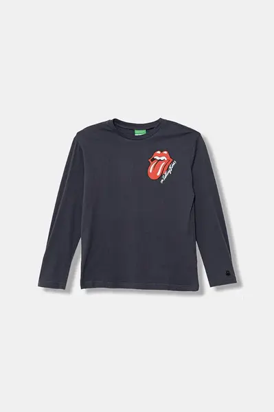 Detská bavlnená košeľa s dlhým rukávom United Colors of Benetton