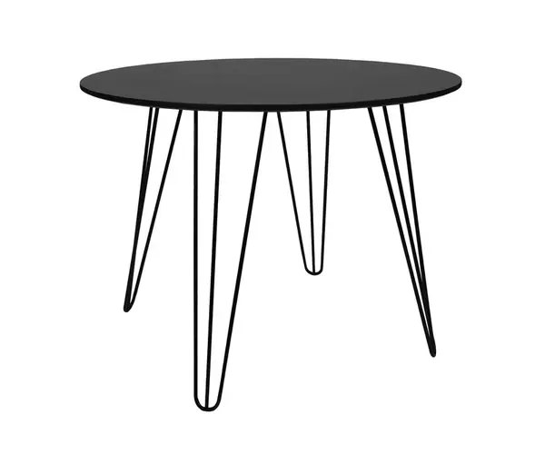 Okrúhly jedálenský stôl HARRY 100x100, čierny