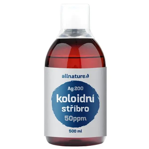 Allnature Koloidní stříbro Ag200 50ppm 500ml