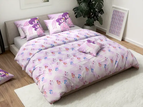 Detské bavlnené obliečky MY LITTLE PONY STARS biele Rozmer obliečky: 60 x 70 cm | 140 x 200 cm