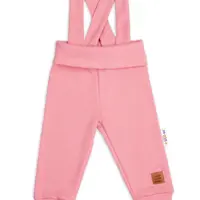 Baby Nellys Rostoucí legíny se šlemi, žebrované s širokým pásem  - meruňkové, 92/98