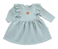 Baby Nellys Dětské teplákové šaty, tunika Vintage Love - mátové, vel. 80