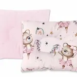 Miminu Oboustanný polštářek, velvet/bavlna, Little Balerina - růžový