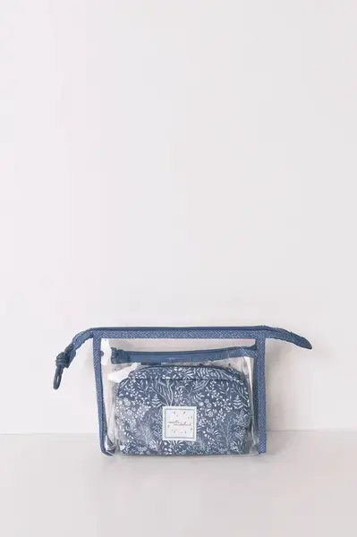 Sada kosmetických tašek women'secret 3-pack modrá barva, 4842019