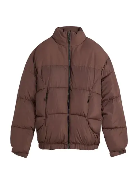 Bershka Zimná bunda  čokoládová