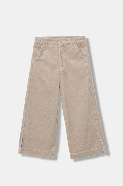 Dětské manšestrové kalhoty United Colors of Benetton hnědá barva, 4IZWCF05A