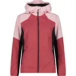 CMP WOMAN JACKET HYBRID FIX HOOD Dámská bunda, červená, velikost