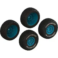 Arrma kolo s pneu dBoots Fortress, disk modrý (4): Grom