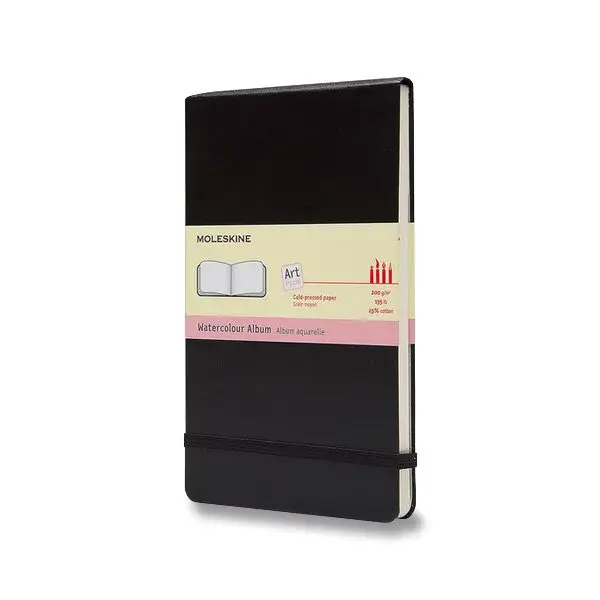 Skicář Moleskine Watercolour Album - tvrdé desky - L, černý