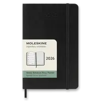 Diář Moleskine 2026 - měkké desky, S, týdenní, černý