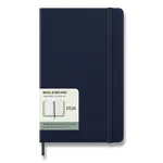 Diář Moleskine 2026 - tvrdé desky, L, týdenní, modrý