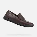 Dark brown men's moccasins Geox Adacter M Wide - Men's