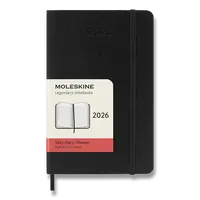 Diář Moleskine 2026 - měkké desky, S, denní, černý