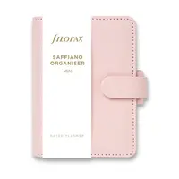 Mini diář Filofax Saffiano A8 - růžový
