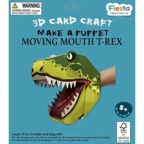 Fiesta Crafts Kreativní sada 3D loutka T. rex