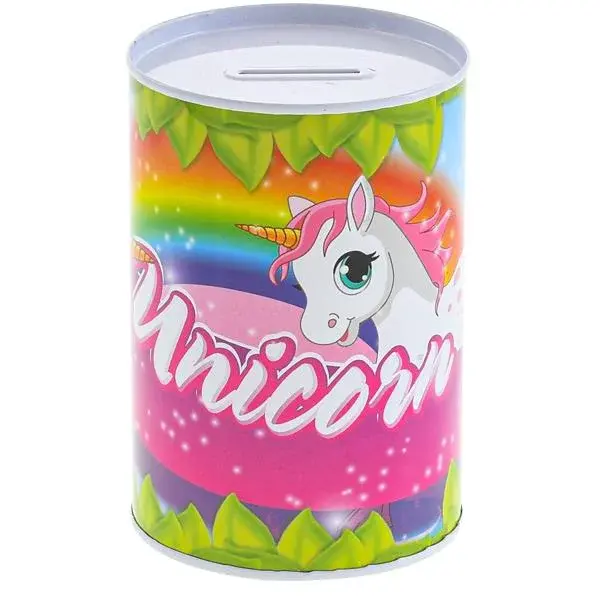 Unicorn pokladnička jednorožec 8x12cm kov v sáčku