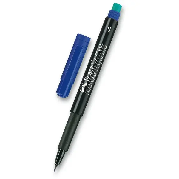 Permanentní popisovač Faber-Castell 1523 S - modrý
