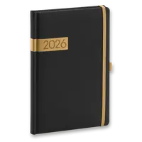 Týdenní diář Presco Twill 2026 - A5, černý