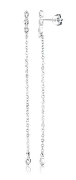 JVD Dlouhé stříbrné náušnice se zirkony SVLE2965X61BI00