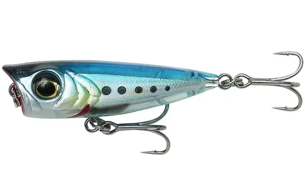 Savage gear wobler 3d minnow popper ghost sardine - 4,3 cm 2,6 g